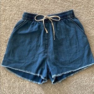 Wilfred Free denim tie shorts